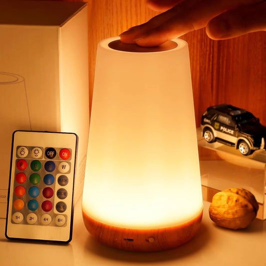 LumaGlow 13-Color Touch & Remote Night Lamp By RIverline